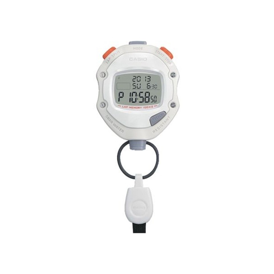 製品について ブランド CASIO カシオ アイテム CASIO カシオ ストップウォッチ ホワイト HS-70W-8JH 防水 時計/カレンダー機能搭載 型番 HS-70W-8JH 商品区分 測定器・スポーツテスト用品 / ストップウォッチ コード 4971850418924 メーカー CASIO 広告文責 株式会社TWC【商品詳細】 防水機能付きの1／1000秒ストップウオッチ。 雨はもちろんプールや海などの水辺でも安心して使用できる5気圧防水仕様です。 計測したラップ／スプリットデータは最大100本を2セットメモリーできます。 本体は中央にくびれを持つ握りやすい形状となっており、時計やカレンダー機能も搭載。 ※リニューアルに伴い、パッケージ・内容等予告なく変更する場合がございます。予めご了承ください。