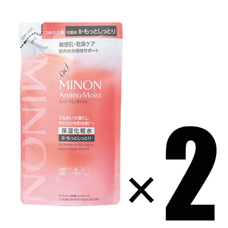 Rakuten - 2個 MINON ミノン アミノモイスト モイストチャージ ローションII もっとしっとりタイプ 130mL×2 つめかえ 保湿化粧水 リニューアル