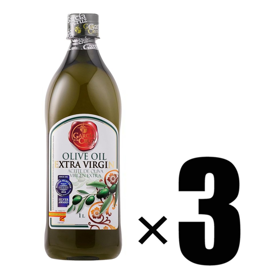 3個 ガルシア エクストラバージン オリーブオイル 1000ml×3 オリーブ油 スペイン産