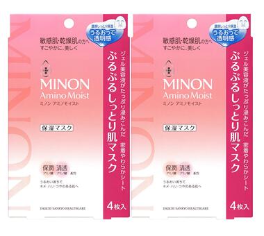 2個 MINON ミノン アミノモイスト ぷるぷるしっとり肌マスク 22mL×4枚入 2箱セット