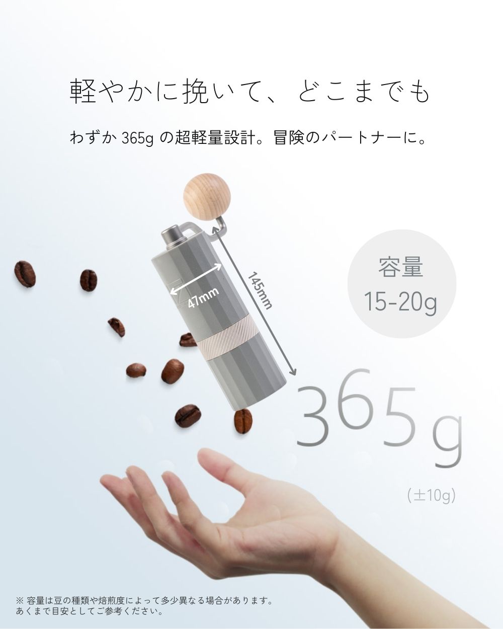 【10％クーポンあり】ランキング受賞 Q Air 手挽きコーヒーミル コーヒーミル手動 軽量 携帯 スリム 小型 コンパクト ステンレス刃 ステンレス 珈琲 コーヒー ミル グラインダー 登山 アウトドア キャンプ【1Zpresso】 twdirect-10016620 TW Direct サンプル画像2