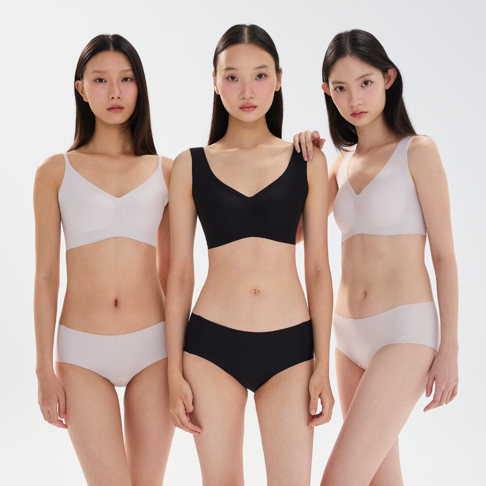 Rakuten - 24HRS ストレスフリー 接触冷感 ライクラ ノンワイヤー シームレス Vネック ブラトップ 涼しい 夏用 インナー A〜Dカップ対応 ブラジャー【24HRS】【台湾直送】【送料無料】