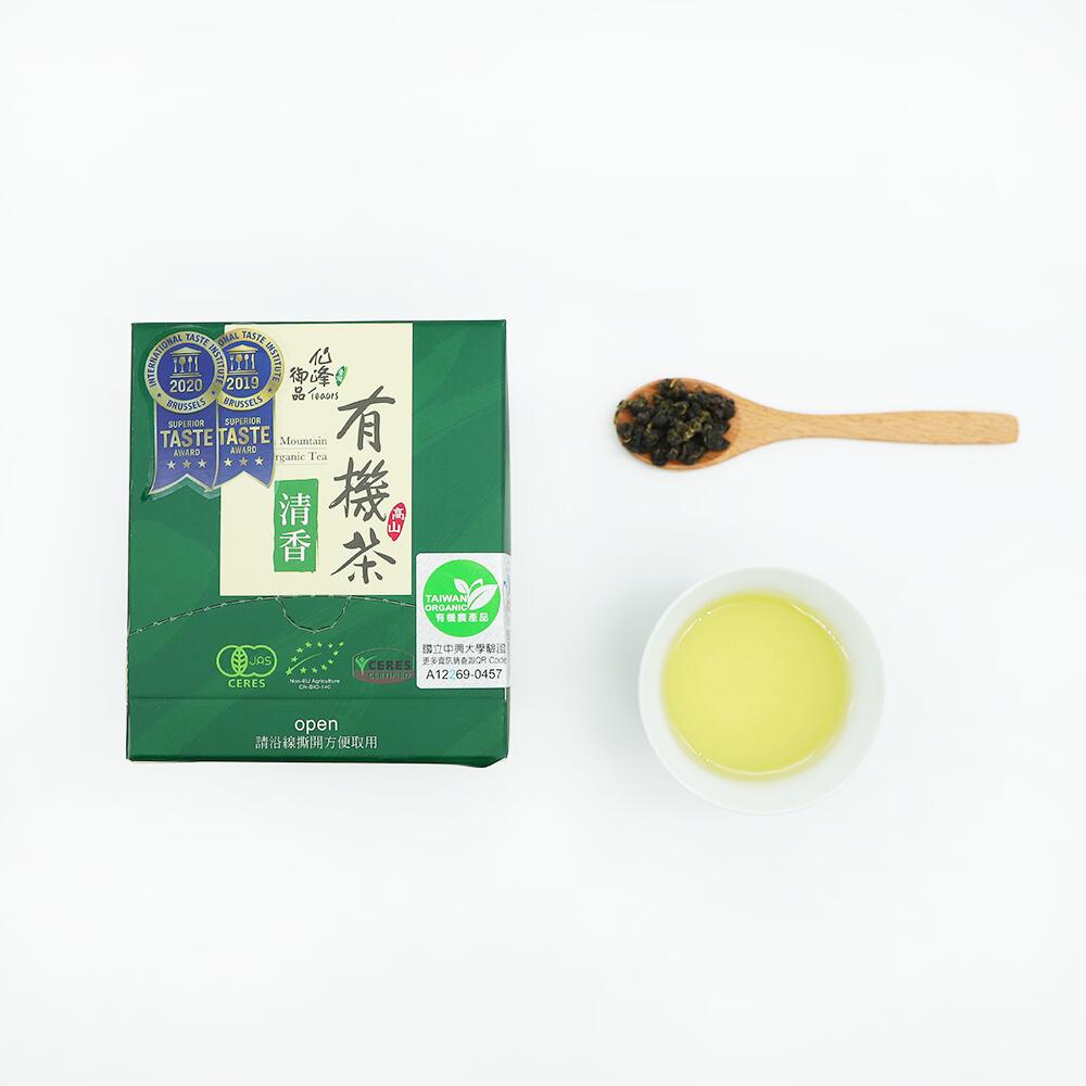 有機茶-清香 10g×10袋入り 烏龍茶 ウーロン茶 オーガニック 有機栽培 烏龍種 軽焙煎 仕上げ茶 EU 有機認証 手摘み お茶 茶葉 ティーバッグ ギフト 贈り物 手土産 台湾産【仙品茗茶】【台湾直送】【送料無料】