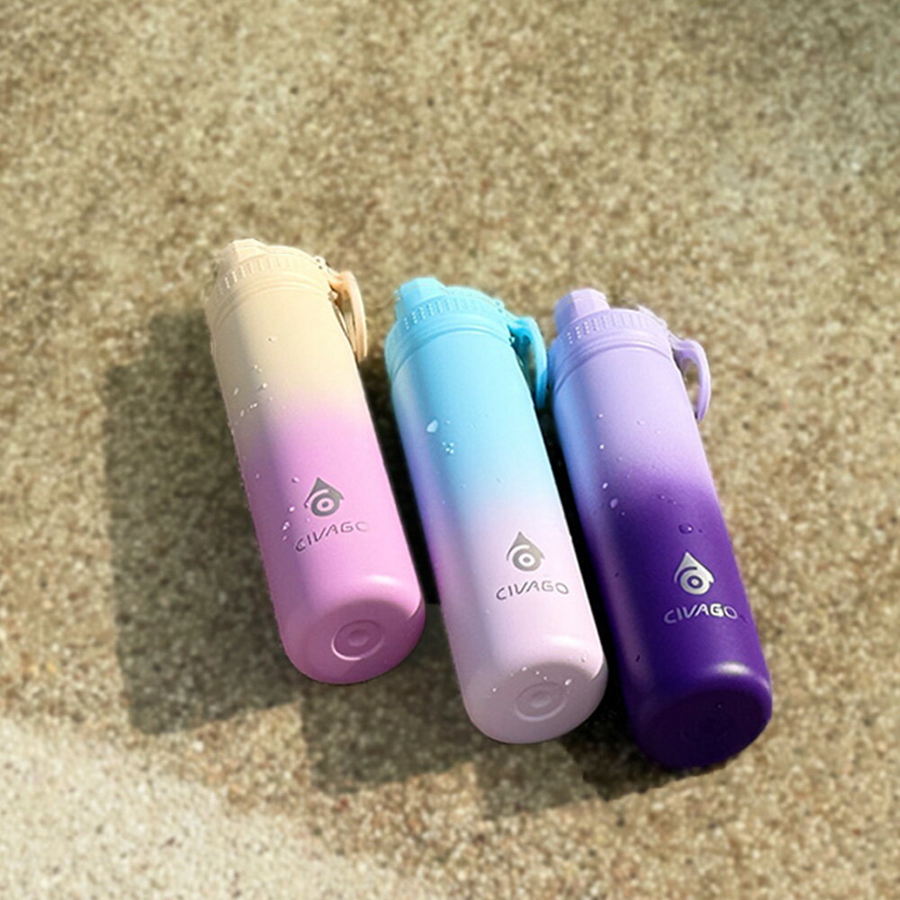 水筒 650ml 6色 広口 保温 保冷 真空二重構造 ステンレス こぼれない 持ち運びに便利 軽量 おしゃれ かわいい タンブラー ピンク パープル グレー ブラック イエロー 