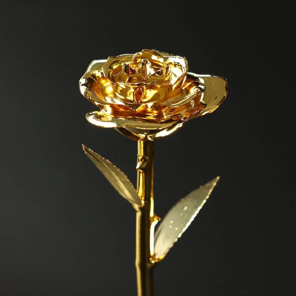 【888円割引商品】ランキング受賞 24K 金メッキ バラ ゴールド 金 ローズ 薔薇 おしゃれ オーナメント インテリア 雑貨 置物 ギフトボックス 花言葉で選ぶ【Exoti Trade】【台湾直送】【送料無料】の商品画像 2
