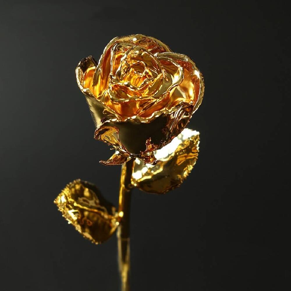 【888円割引商品】ランキング受賞 24K 金メッキ バラ ゴールド 金 ローズ 薔薇 おしゃれ オーナメント インテリア 雑貨 置物 ギフトボックス 花言葉で選ぶ【Exoti Trade】【台湾直送】【送料無料】の商品画像 3