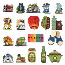台湾 マグネット + 名刺スタンド 32種から選べる 冷蔵庫 木製 磁石 ミニチュア かわいい 組立式 名刺入れ 台湾雑貨 観光ギフト 記念品 お土産【HIWE...