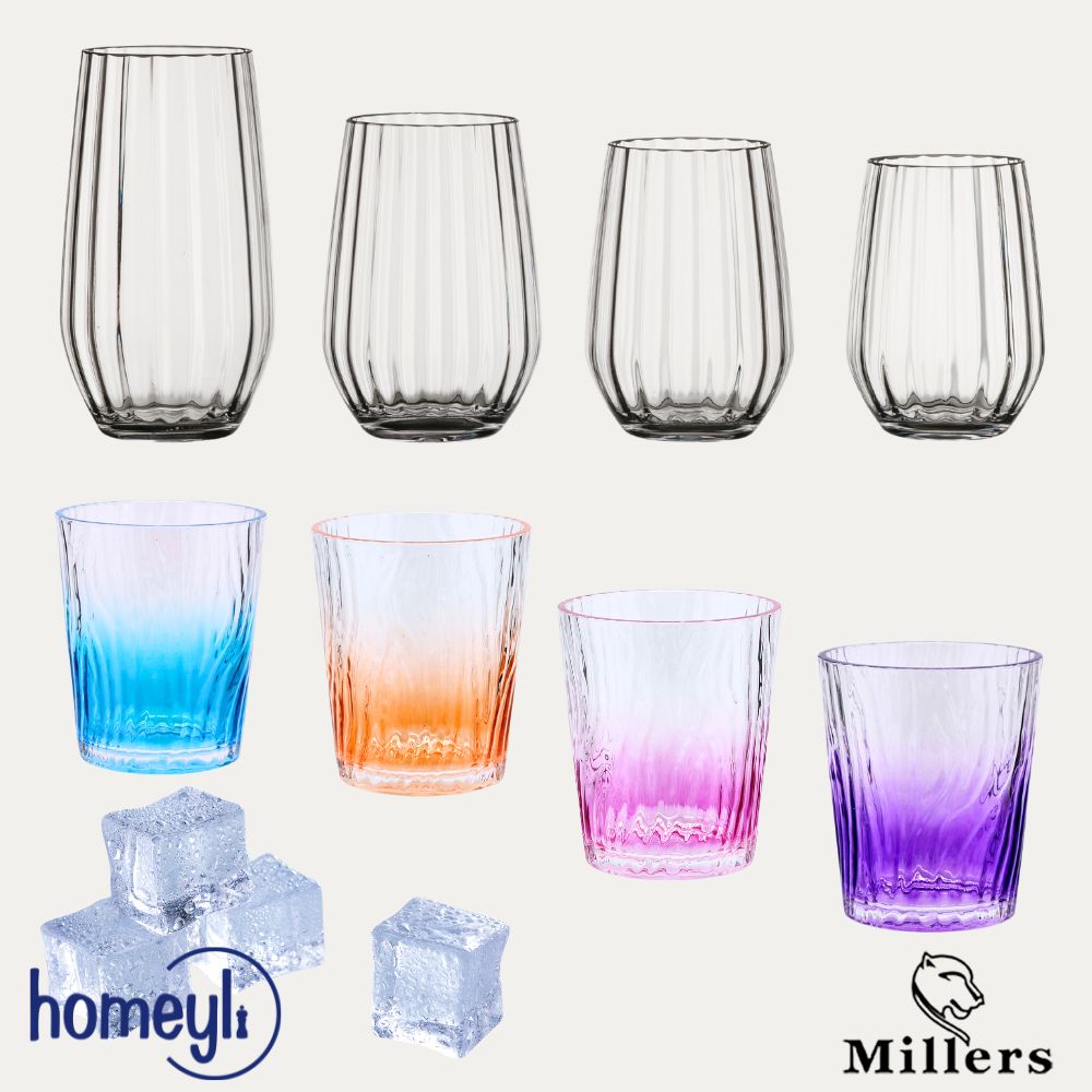 TW Directの【888円割引商品】コップ タンブラー ウォーターカップ 320ml/380ml/460ml/520ml 選べる8種類 食器 キッチン用品 軽量 割れにくい 耐熱性 耐冷性 食品グレード Tritan素材 グラデーション 波紋 透明 食洗機対応 【homeyli】台湾発｜アングル2