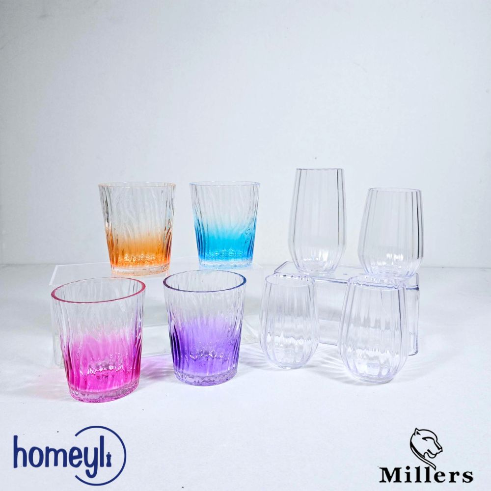 TW Directの【888円割引商品】コップ タンブラー ウォーターカップ 320ml/380ml/460ml/520ml 選べる8種類 食器 キッチン用品 軽量 割れにくい 耐熱性 耐冷性 食品グレード Tritan素材 グラデーション 波紋 透明 食洗機対応 【homeyli】台湾発｜アングル3