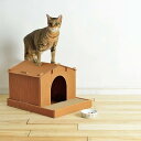 キャットハウス 強化 段ボール ダンボール ダンボールハウス キャットタワー 隠れ家 猫箱 猫用爪とぎ 組み立て簡単 小中型猫対応 かわいい おしゃれ エコ D...