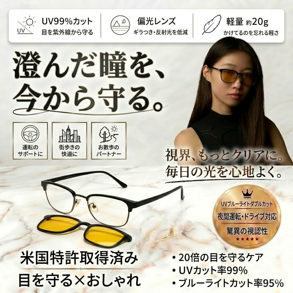 樂天商城 - ブルーライトカットメガネ マグネット サングラス メガネの上から 軽量 紫外線対策 UVカット パソコン スマホ PC めがね メガネ 眼鏡 便利 収納ケース付き【橘寶科技】【台湾直送】