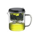ティーポット 300cc 茶こし付き 耐熱 急須 プラスチック お茶 茶器 ストレーナー付き 透明 かわいい おしゃれ シンプル キッチン インテリア 雑貨 【...
