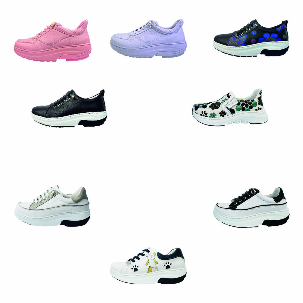 追跡有★台湾限定 クロミ レザー 疲れにくい 厚底 スニーカー queen-shoes_04_00.jpg