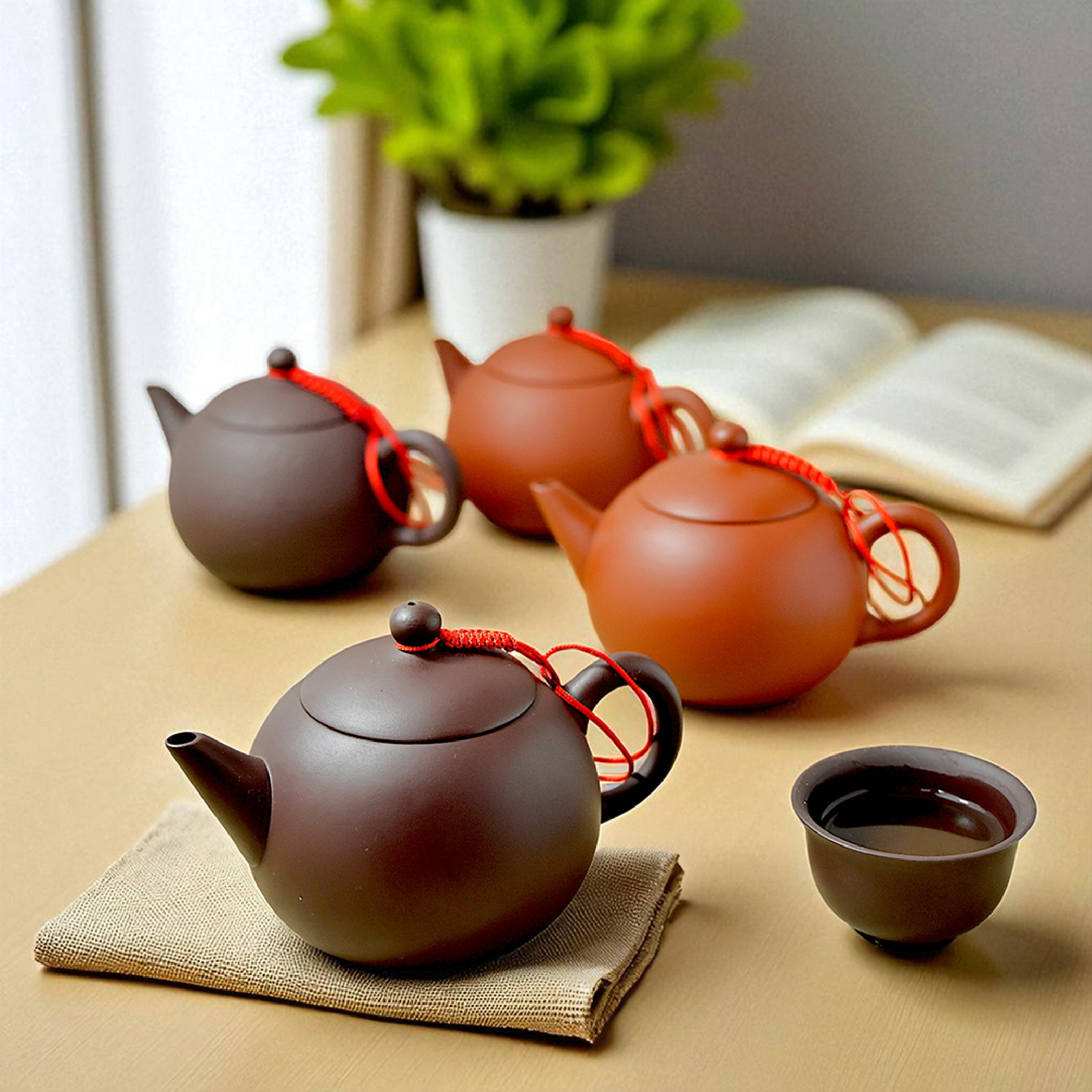 丸型急須・直注式｜300ml｜台湾茶器｜職人製作・注ぎやすい一人用急須【日本直送】