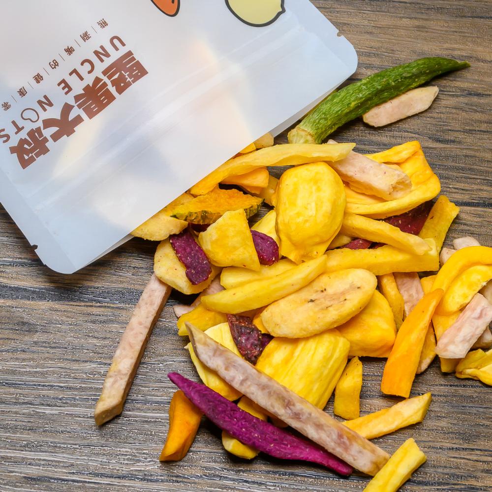 野菜チップス 120g 9種 乾燥 野菜 ミックス チップス バショウ バナナ ジャックフルーツ さつまいも かぼちゃ にんじん 里芋 紫芋 オクラ ゴーヤ ヘルシー 無添加 天然 スナック菓子 お菓子 おやつ チャック付き袋【堅果大叔】【台湾直送】【送料無料】