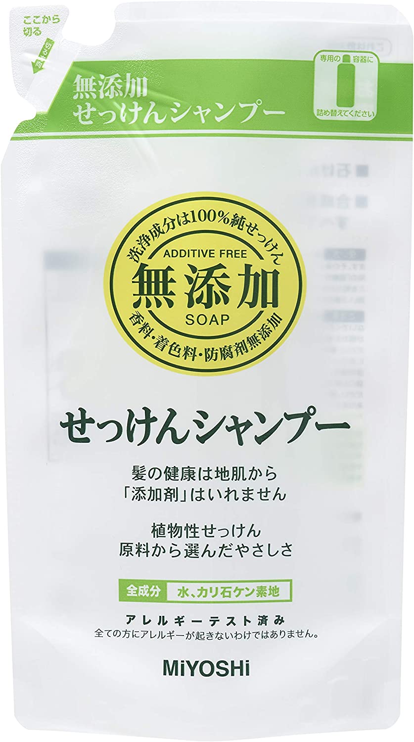 【3個】ミヨシ石鹸 無添加 せっけんシャンプー リフィル 300ml【3個】のサムネイル