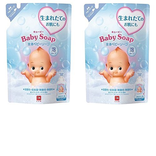 【2個】牛乳石鹸 キューピー 全身ベビーソープ 泡タイプ つめかえ用 350ml