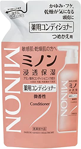 【2個】第一三共ヘルスケア ミノン薬用コンディショナー つめかえ用 380ml