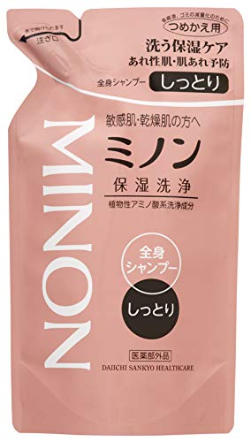 【2個】第一三共ヘルスケア ミノン 全身シャンプー しっとりタイプ つめかえ用 380ml