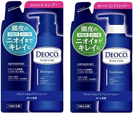 【各1個ずつ】ロート製薬 デオコ スカルプケア シャンプー 詰替 285ml+デオコ スカルプケア コンディショナー 詰替 285ml