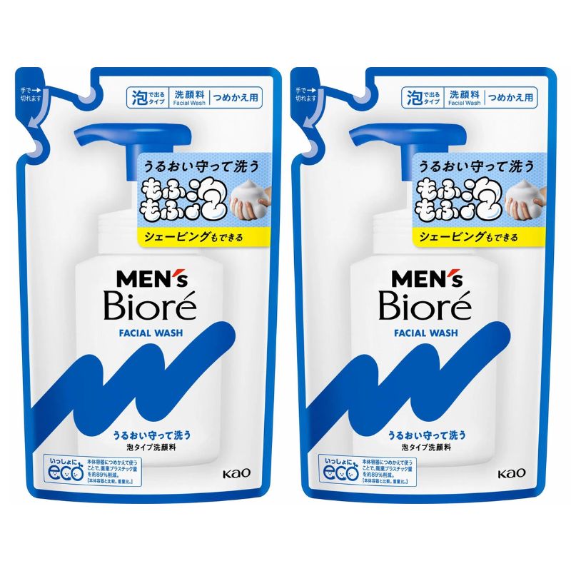乐天商城 - 【2個】花王 メンズビオレ 泡タイプ洗顔 つめかえ 130ml 男性
