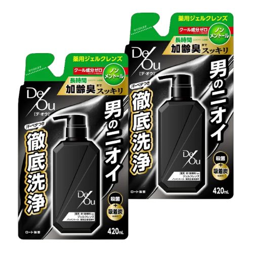 乐天商城 - 【2個】ロート製薬 デ・オウ 薬用 ボディウォッシュ クレンジングウォッシュ ノンメントール 詰め替え 420ml 男性