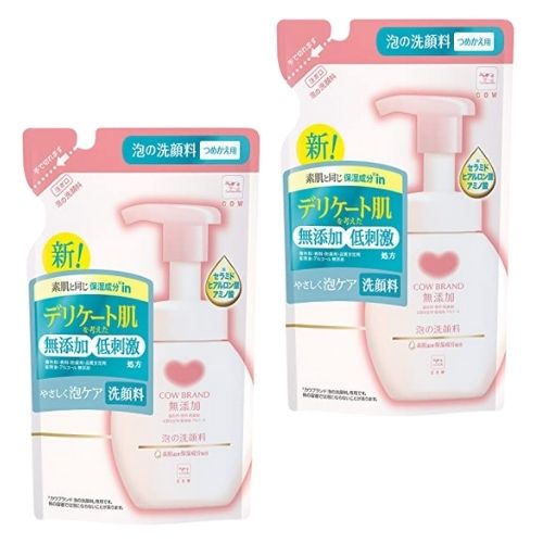 乐天商城 - 【2個】牛乳石鹸 カウブランド 無添加 泡の 洗顔料 詰替用 140ml