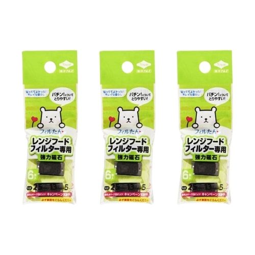 【3袋計18個】東洋アルミ レンジフードフィルター専用 取付け磁石 6個 3085 sj