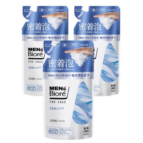 乐天商城 - 【3個】花王 メンズビオレ ザフェイスうるおいケア つめかえ用　170ml 男性