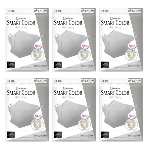 乐天商城 - 【6袋計42枚】ユニチャーム 超快適 SMART COLOR スマートカラー アッシュグレイ 大きめ 7枚入