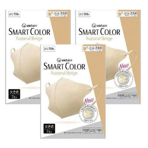 乐天商城 - 【3袋計21枚】ユニチャーム 超快適 SMART COLOR スマートカラー ナチュラルベージュ 大きめ 7枚入