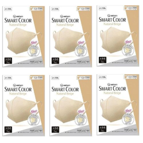 乐天商城 - 【6袋計42枚】ユニチャーム 超快適 SMART COLOR スマートカラー ナチュラルベージュ 大きめ 7枚入