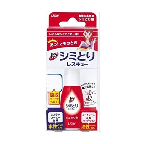 「トップ シミとりレスキュー吸収シート5枚17ml」は、水性・油性のどちらのシミも1本で落とせるシミとり剤です。汚れをしっかり取り込んで輪ジミを防止。汚れた液をすばやく吸収するシート付きだからあて布も不要です。すすぎ洗いの必要もなく、外出先でも手軽に使用でき、水洗いできない衣類にも安心です。デリケートなウールやシルクなどにも使える弱酸性。●掲載商品の仕様や付属品等の詳細につきましては メーカーに準拠しておりますので メーカーホームページにてご確認下さいますよう よろしくお願いいたします。 【注意】 ●必ず仕様詳細、対応品番をお確かめの上、ご購入ください。お客様都合での返品はお受けできかねます。 ●メーカー都合により予告なく代替品に変更、パッケージの変更がある場合がございますのでご了承ください