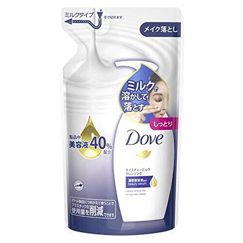 ユニリーバ ダヴ(Dove) モイスチャーミルククレンジング ミルクタイプ 化粧落とし メイク落とし 詰替え用 180ml