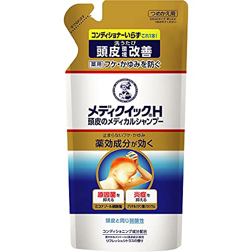 【2個】ロート製薬 メンソレータム メディクイックH 頭皮のメディカルシャンプー 詰替用 280ml