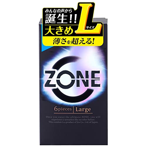 【2箱計12個】ジェクス ZONE ゾーン Lサイズ コンドーム 6個入