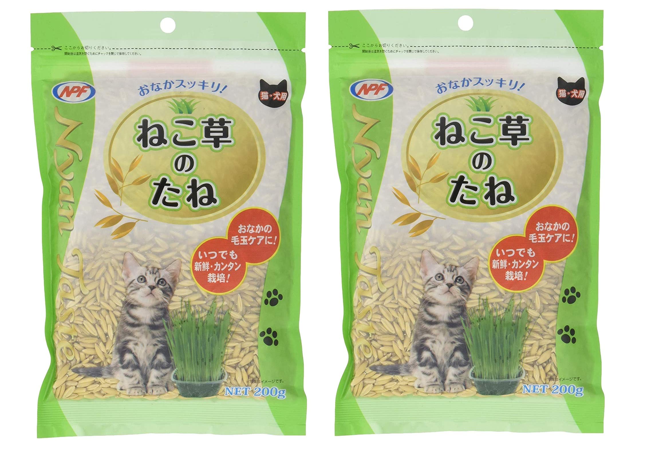 【送料無料】【4個セット】ねこ草のたね 200g ナチュラルペットフーズ NyanTaste まとめ買い 猫草 ネコ草 ねこの健康維持