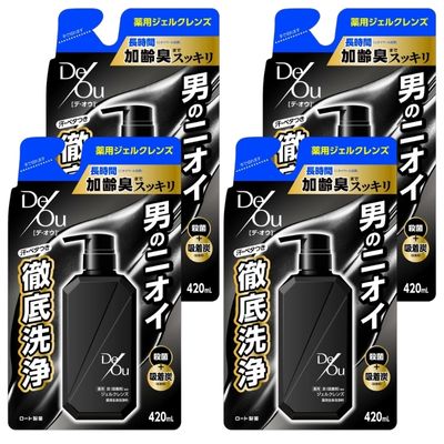 【4個】ロート製薬 デ・オウ 薬用クレンジングウォッシュ つめかえ用 420ml 男性