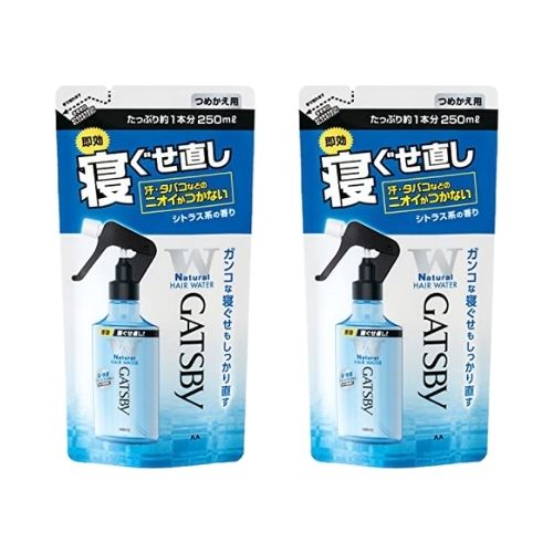 【2袋】マンダム ギャツビー GATSBY 寝ぐせ直しウォーター 詰替用 250ml ヘアスタイリング 男性