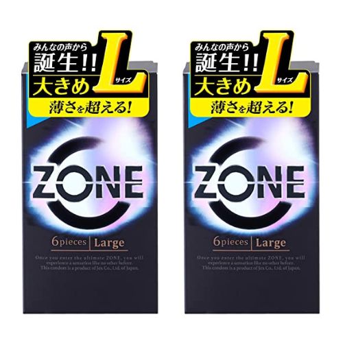 【2箱計12個】ジェクス ZONE ゾーン Lサイズ コンドーム 6個入