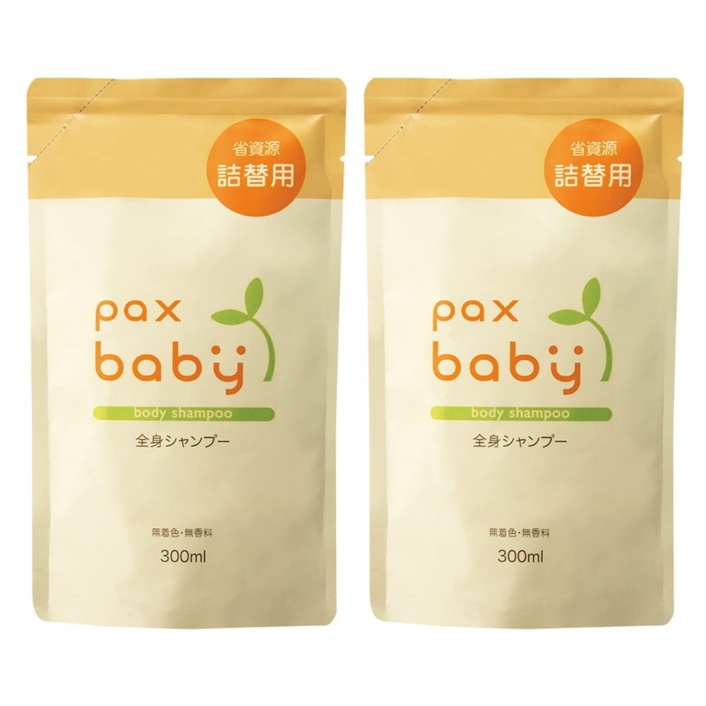 【2個】太陽油脂 パックスベビー 全身シャンプー 詰替用 無着色 無香料 300ml