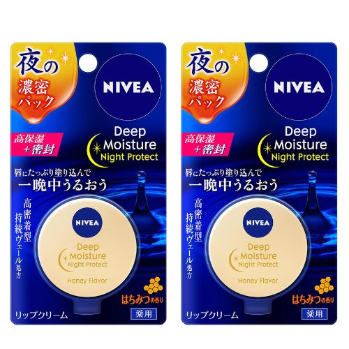 【2個】花王 ニベア ディープモイスチャー ナイトプロテクト はちみつの香り7g