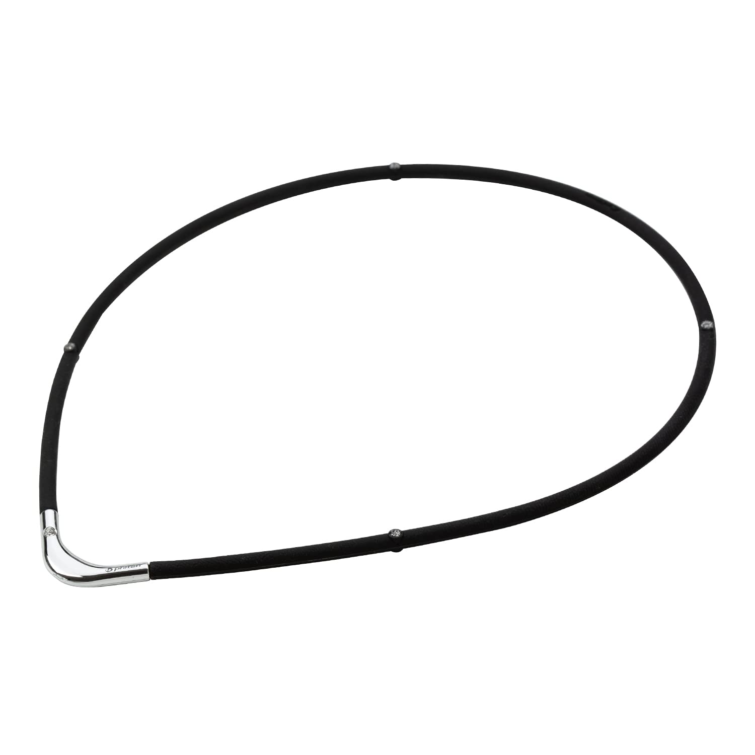 ファイテン ネックレス RAKUWA磁気チタンネックレスS-|| ブラック/シルバー 45cm 肩こり・首こり・こり改善・肩こり解消グッズ・血行改善