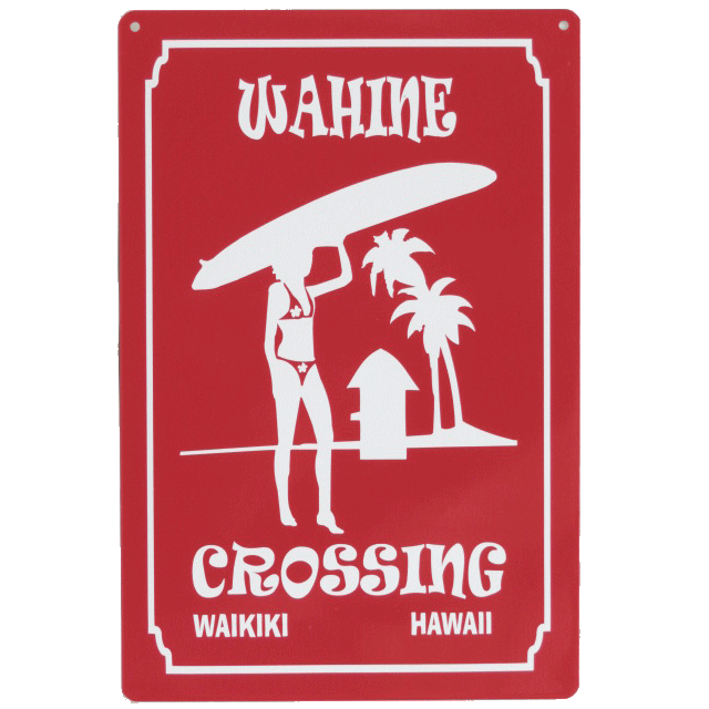 【ハワイ雑貨】【インテリア】HAWAII・ハワイサインプレート・S・Island Girl・WAHINE Red