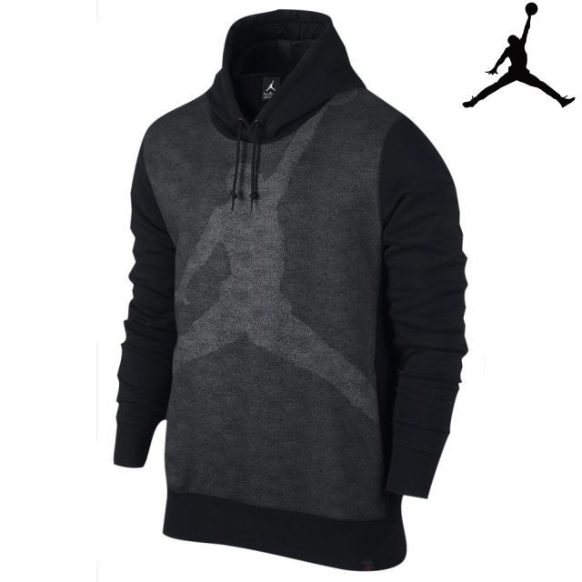 NIKE JORDAN ナイキ ジョーダン【パーカー】【プルオーバー】【海外限定】【即日発送】JORDAN JUMPMAN BRUSHEDGRAPHIC HOODIEBlack/Cool Greyサイズ：S-XXLメンズ ユニセックスKAAMOOLOA【返品交換不可】