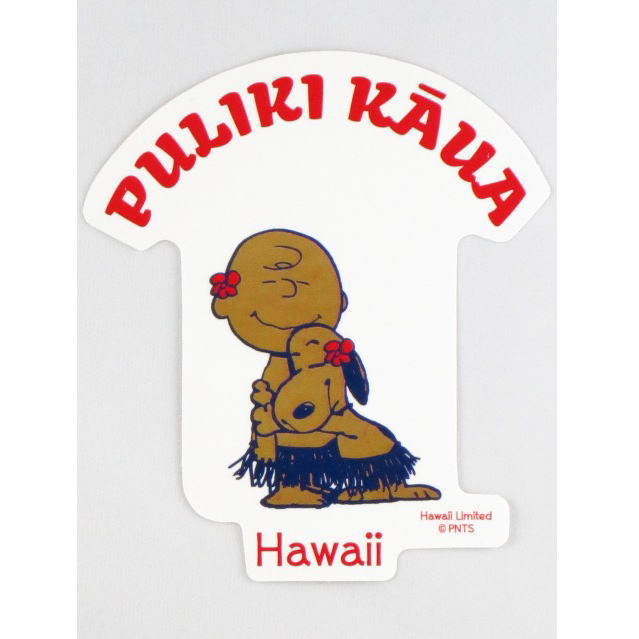 Moni Honolulu モニホノルル【ハワイ限定 Hawaii直輸入】日焼けスヌーピー ステッカーホワイト PULIKI KAUA