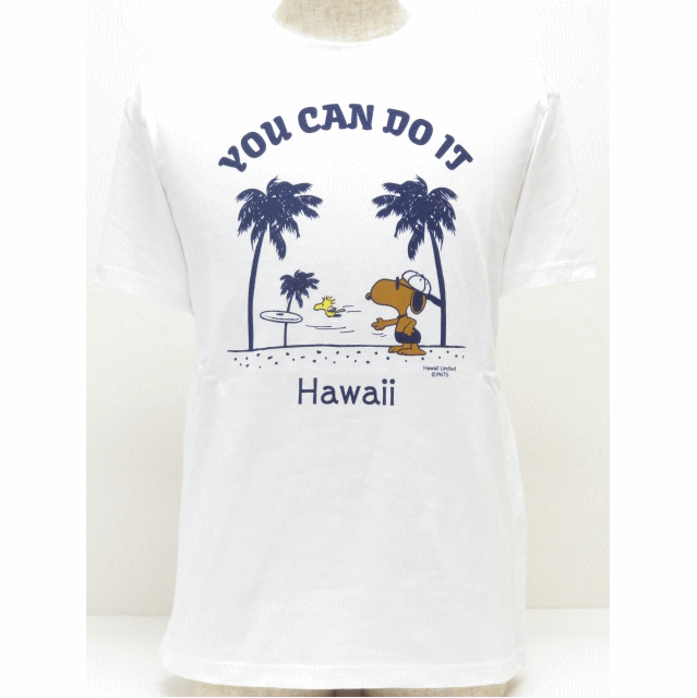 Moni Honolulu モニホノルル日焼けスヌーピー・ユニセックスTシャツYOU CAN DOIT サイズ：XS-L