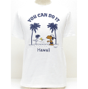 Moni Honolulu モニホノルル【ハワイ限定・Hawaii直輸入】日焼けスヌーピー・ユニセックスTシャツYOU CAN DOIT サイズ：XS-L