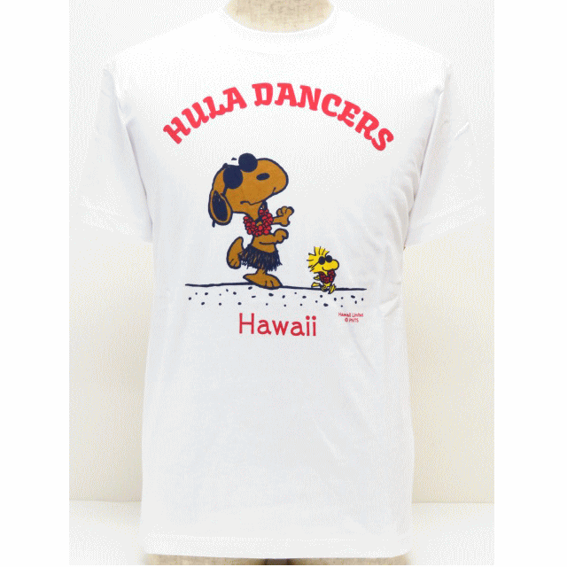 Moni Honolulu モニホノルル日焼けスヌーピー・ユニセックスTシャツHULA DANCERS サイズ：XS-L