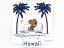 Moni Honolulu モニホノルル【ハワイ限定・Hawaii直輸入】日焼けスヌーピー ステッカーホワイト スヌーピー×ウクレレ